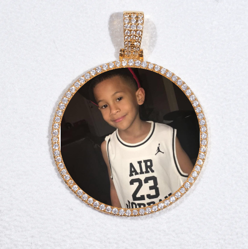 MEDIUM 3D CIRCLE CUSTOM PICTURE PENDANT