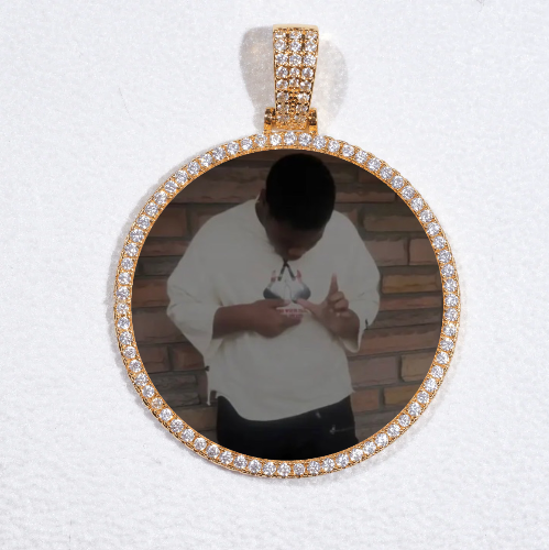 MEDIUM 3D CIRCLE CUSTOM PICTURE PENDANT