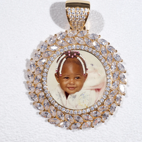 Large 3D Wheat Ear Custom Picture Pendant