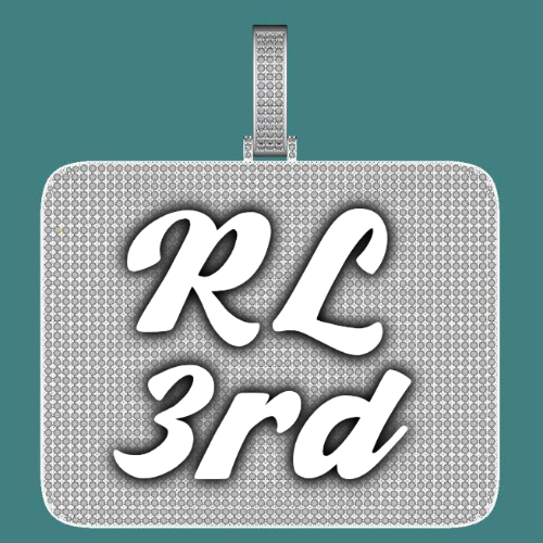 CUSTOM LETTER NECKLACE 3D BIG SQUARE