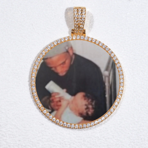 MEDIUM 3D CIRCLE CUSTOM PICTURE PENDANT