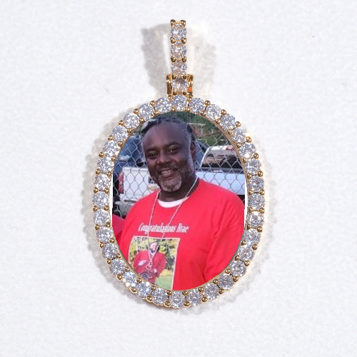 3D Oval Custom Picture Pendant