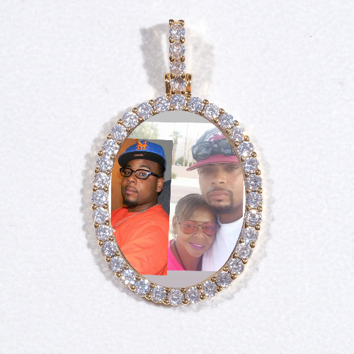 3D Oval Custom Picture Pendant