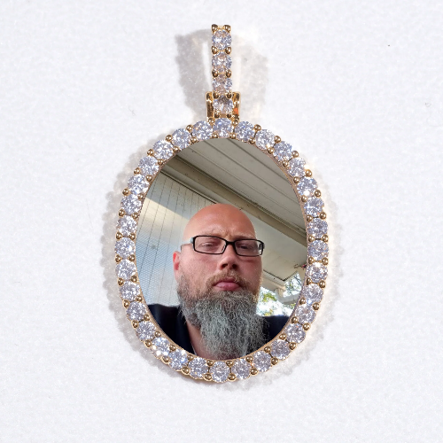 3D Oval Custom Picture Pendant