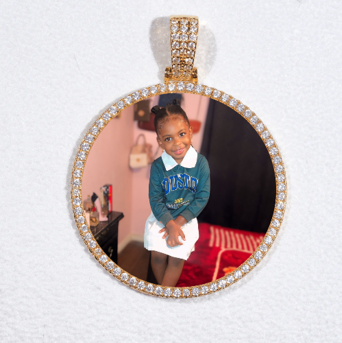 MEDIUM 3D CIRCLE CUSTOM PICTURE PENDANT