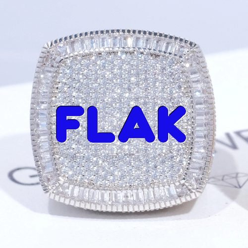 CUSTOM LETTER 3D ICED RING