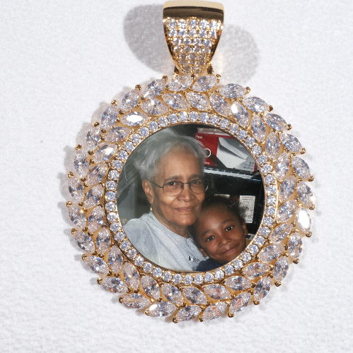 Large 3D Wheat Ear Custom Picture Pendant