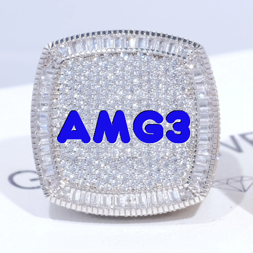 CUSTOM LETTER 3D ICED RING