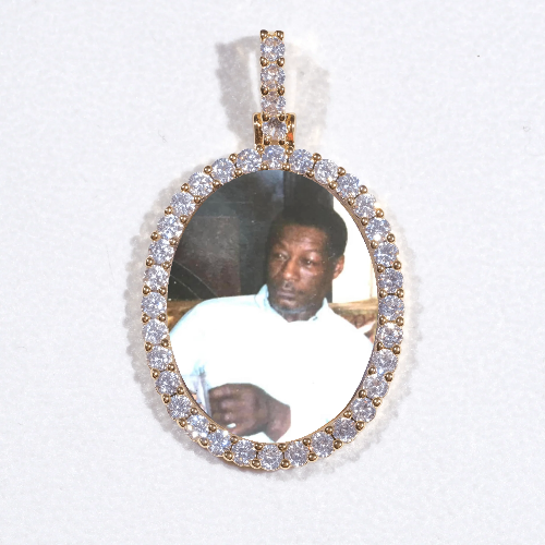 3D Oval Custom Picture Pendant