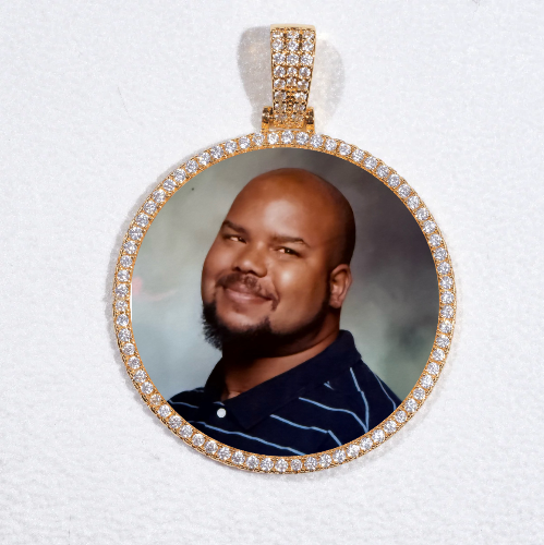 MEDIUM 3D CIRCLE CUSTOM PICTURE PENDANT