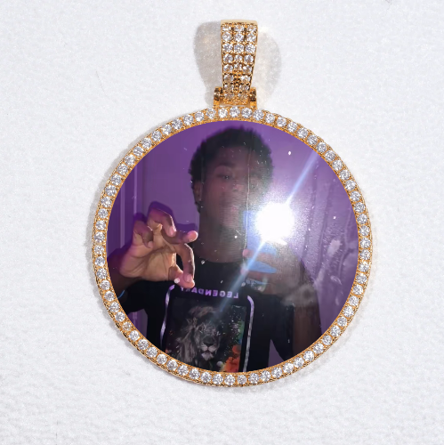 MEDIUM 3D CIRCLE CUSTOM PICTURE PENDANT