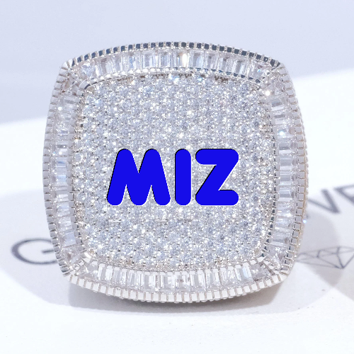 CUSTOM LETTER 3D ICED RING