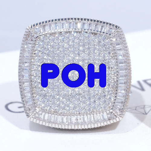 CUSTOM LETTER 3D ICED RING