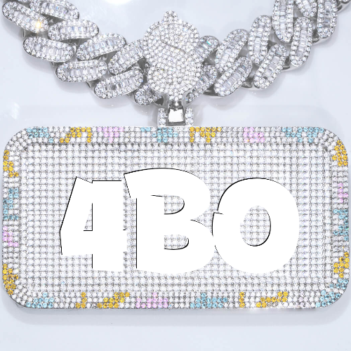 CUSTOM LETTER NECKLACE 3D COLORFUL SQUARE