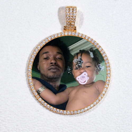 MEDIUM 3D CIRCLE CUSTOM PICTURE PENDANT