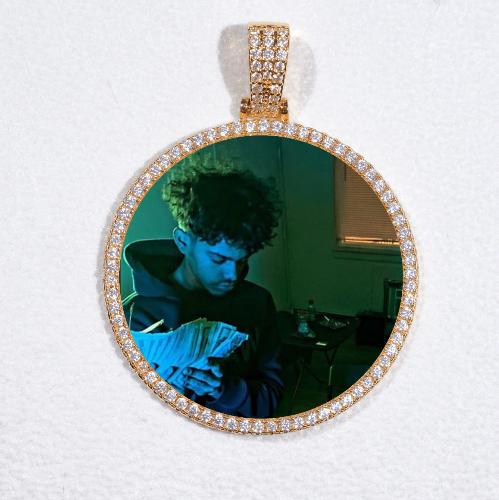 MEDIUM 3D CIRCLE CUSTOM PICTURE PENDANT