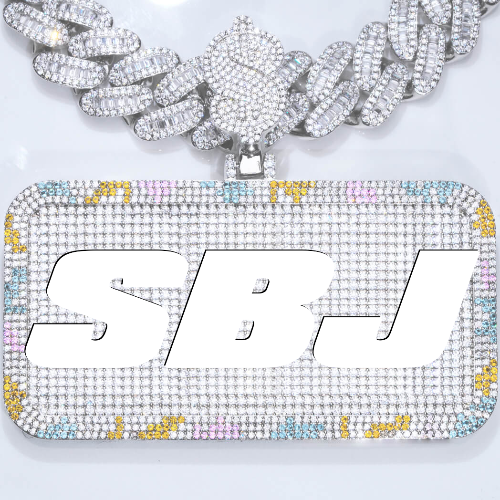 CUSTOM LETTER NECKLACE 3D COLORFUL SQUARE