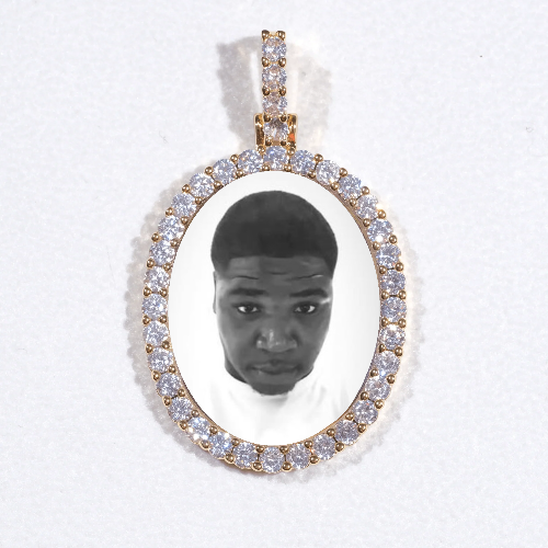 3D Oval Custom Picture Pendant