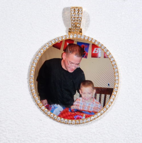 MEDIUM 3D CIRCLE CUSTOM PICTURE PENDANT