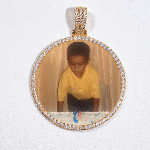 MEDIUM 3D CIRCLE CUSTOM PICTURE PENDANT