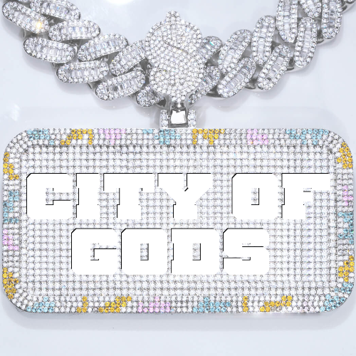CUSTOM LETTER NECKLACE 3D COLORFUL SQUARE