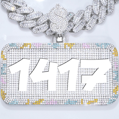 CUSTOM LETTER NECKLACE 3D COLORFUL SQUARE