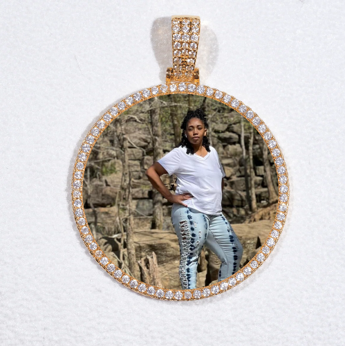MEDIUM 3D CIRCLE CUSTOM PICTURE PENDANT