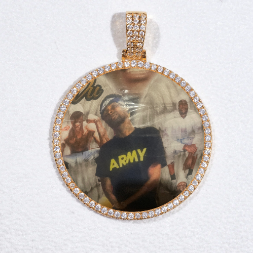 MEDIUM 3D CIRCLE CUSTOM PICTURE PENDANT