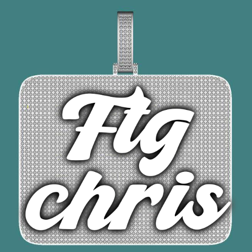 CUSTOM LETTER NECKLACE 3D BIG SQUARE