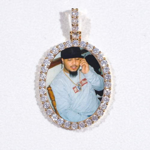 3D Oval Custom Picture Pendant