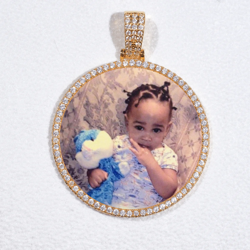 MEDIUM 3D CIRCLE CUSTOM PICTURE PENDANT