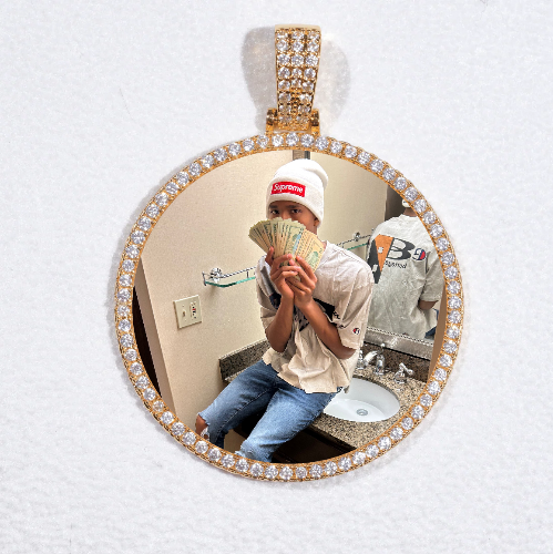MEDIUM 3D CIRCLE CUSTOM PICTURE PENDANT