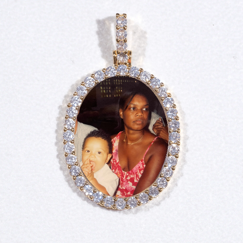 3D Oval Custom Picture Pendant