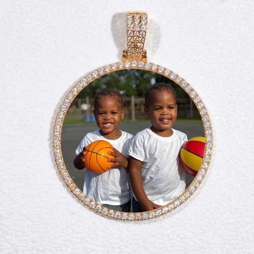 MEDIUM 3D CIRCLE CUSTOM PICTURE PENDANT