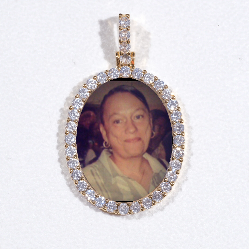 3D Oval Custom Picture Pendant