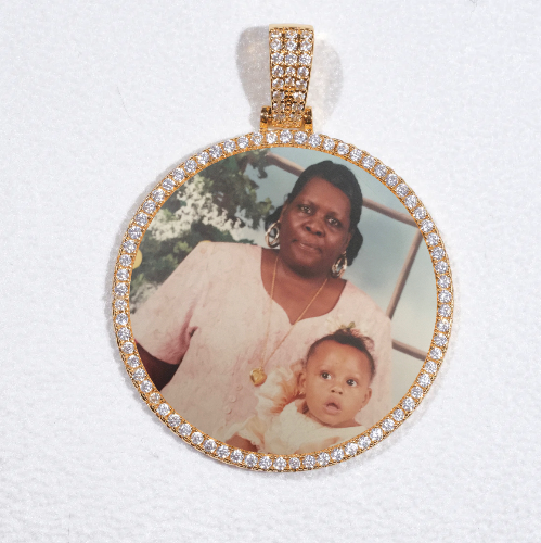 MEDIUM 3D CIRCLE CUSTOM PICTURE PENDANT