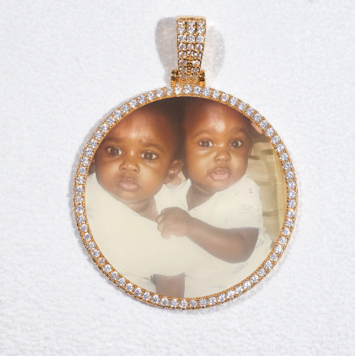 MEDIUM 3D CIRCLE CUSTOM PICTURE PENDANT