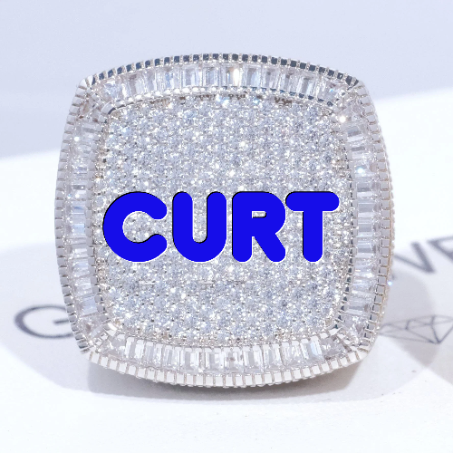 CUSTOM LETTER 3D ICED RING