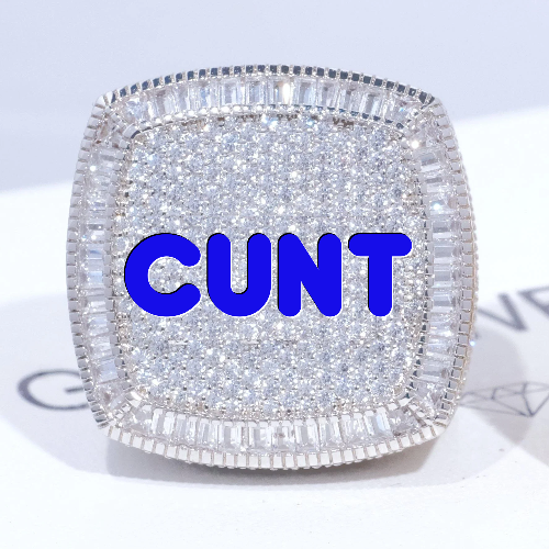 CUSTOM LETTER 3D ICED RING