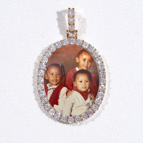 3D Oval Custom Picture Pendant