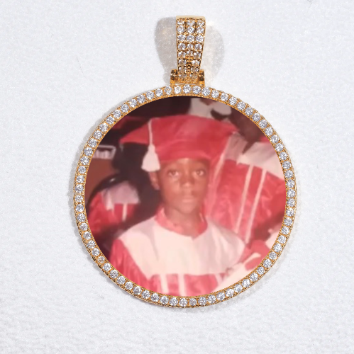 MEDIUM 3D CIRCLE CUSTOM PICTURE PENDANT