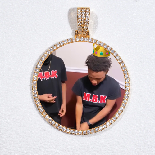 MEDIUM 3D CIRCLE CUSTOM PICTURE PENDANT