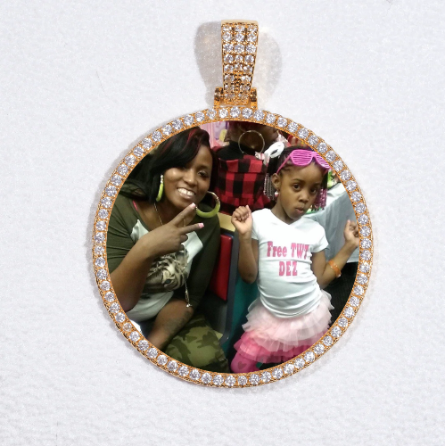 MEDIUM 3D CIRCLE CUSTOM PICTURE PENDANT