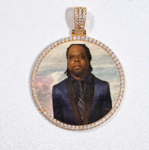 MEDIUM 3D CIRCLE CUSTOM PICTURE PENDANT