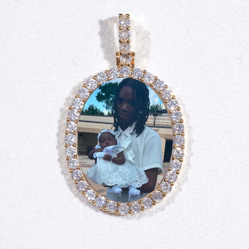 3D Oval Custom Picture Pendant