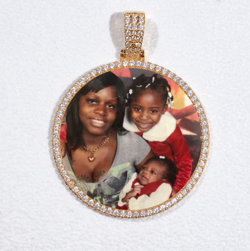 MEDIUM 3D CIRCLE CUSTOM PICTURE PENDANT