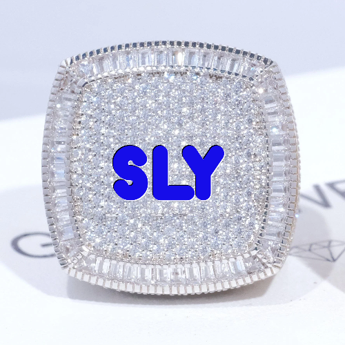 CUSTOM LETTER 3D ICED RING