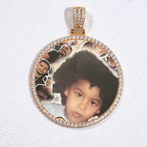 MEDIUM 3D CIRCLE CUSTOM PICTURE PENDANT