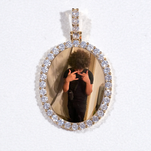 3D Oval Custom Picture Pendant