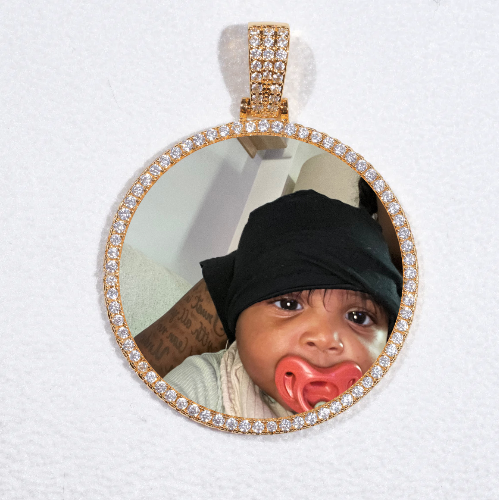MEDIUM 3D CIRCLE CUSTOM PICTURE PENDANT